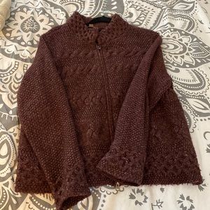 j.Jill zip up sweater - burgundy.  XL petite